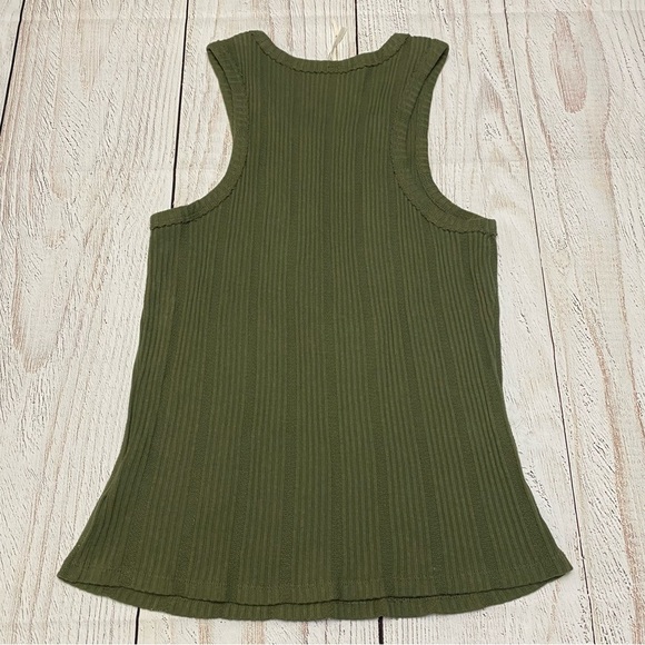 Anthropologie Sage Green Ribbed Tank Top XL - Picture 4 of 15